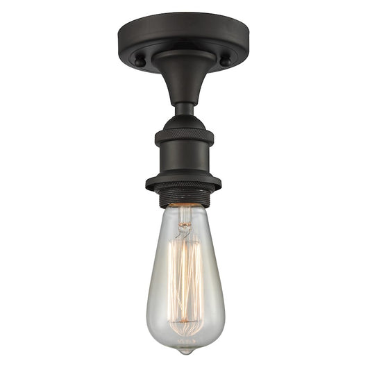 Innovations 1 Light Bare Bulb Semi-Flush Mount in Oiled Rubbed Bronze