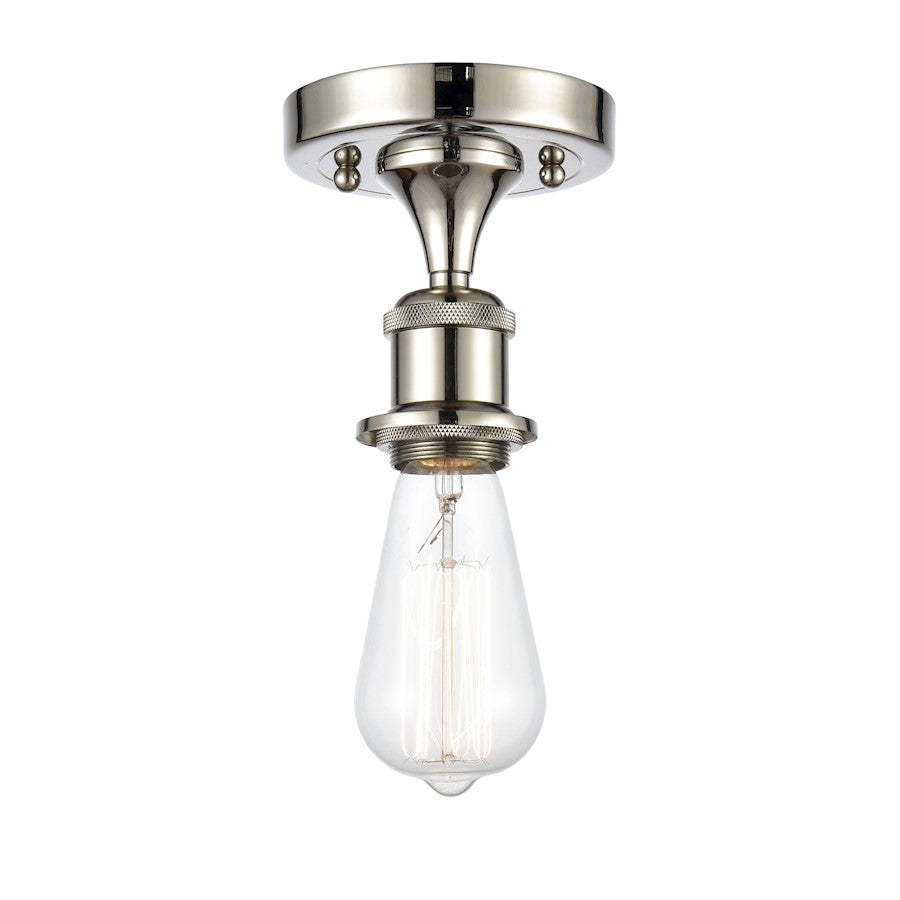 Innovations Bare Bulb 4.5" 1 Light LED Semi-Flush, Nickel