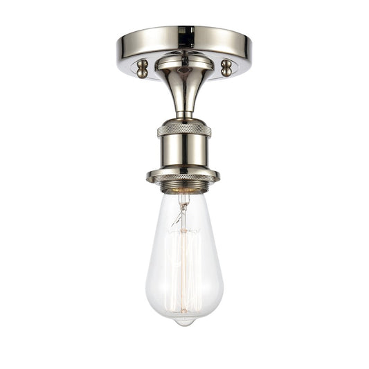 Innovations Bare Bulb 4.5" 1 Light LED Semi-Flush, Nickel