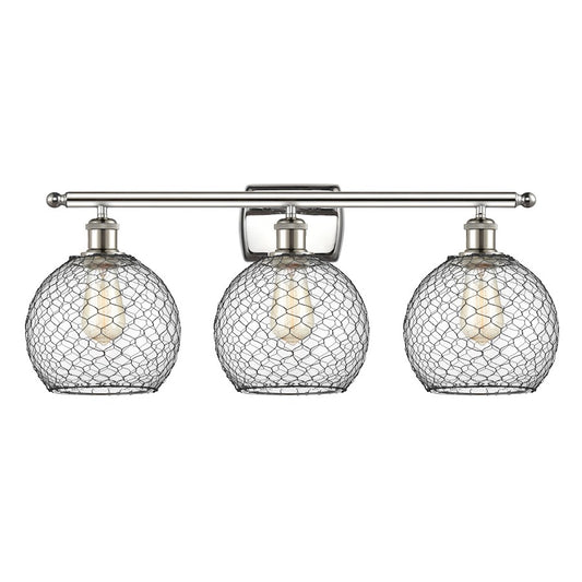 Innovations 516-1C-WPC Bare Bulb 1 Light Semi-Flush, White&Chrome- 516-1C-WPC