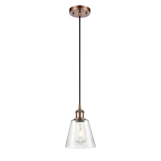 Innovations Caton 6in 1-Light Mini Pendant | Industrial Antique Copper and Frosted Glass | Kitchen Island & Dining Room | Model 516-1P-AC-G454