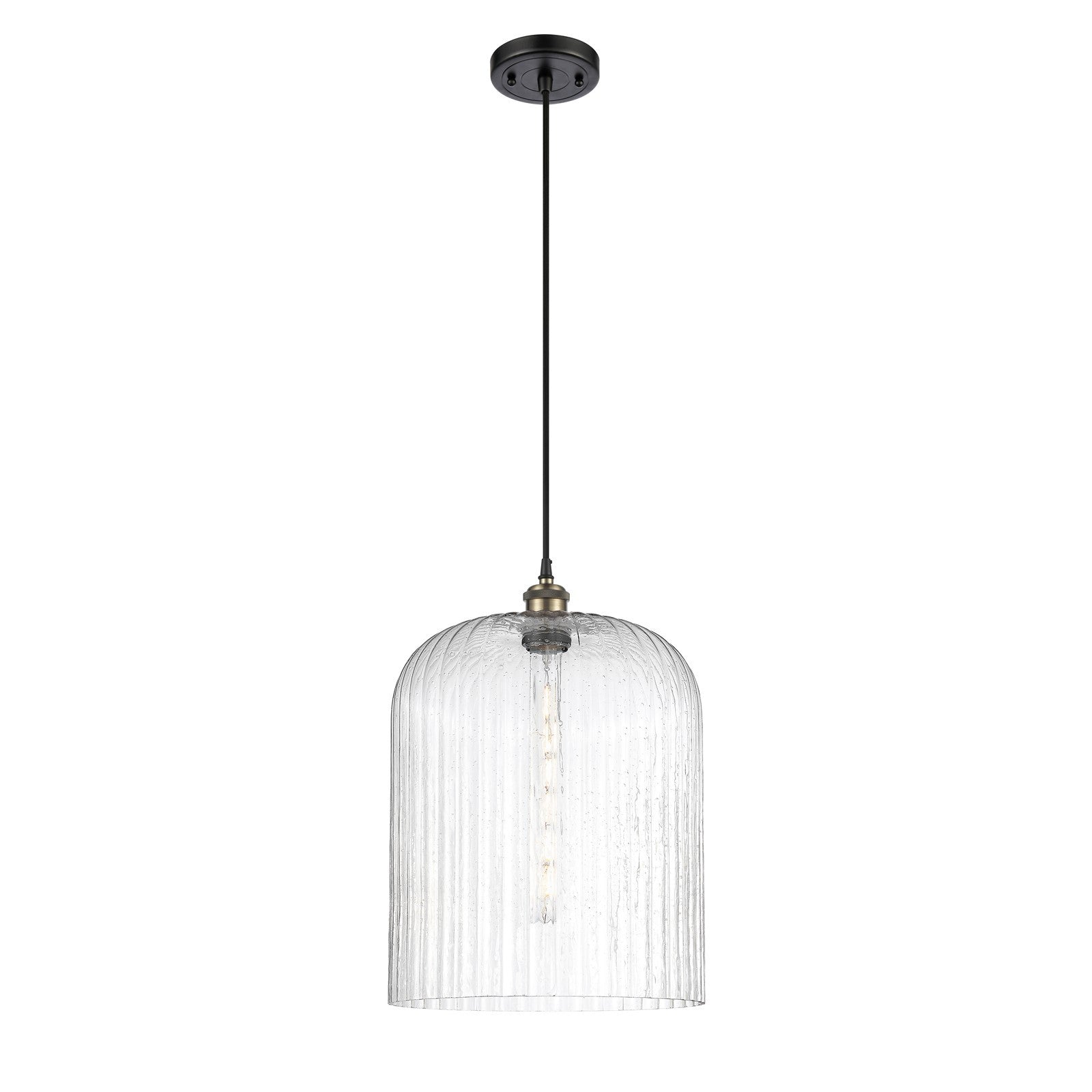 Innovations Bridal Veil 5in 1-Light Mini Pendant | Art Nouveau Black Antique Brass and Seedy Glass | Kitchen Island | Model 516-1P-BAB-G559-12SDY