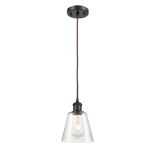 Innovations Caton 6in 1-Light Mini Pendant | Industrial Oil Rubbed Bronze and Frosted Glass | Kitchen Island & Dining Room | Model 516-1P-OB-G454