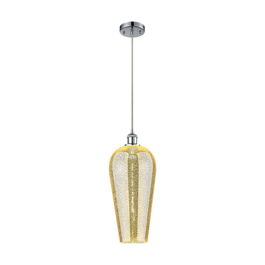 Innovations Chelsea 8in 1-Light Mini Pendant | Industrial Polished Chrome and Mercury Glass | Kitchen Island & Dining Room | Model 516-1P-PC-G456-8ME