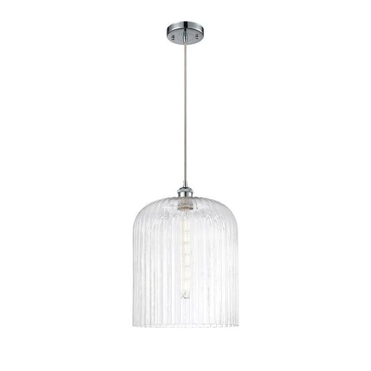 Innovations Bridal Veil 5in 1-Light Mini Pendant | Art Nouveau Polished Chrome and Clear Glass | Kitchen Island & Dining | Model 516-1P-PC-G559-12CL