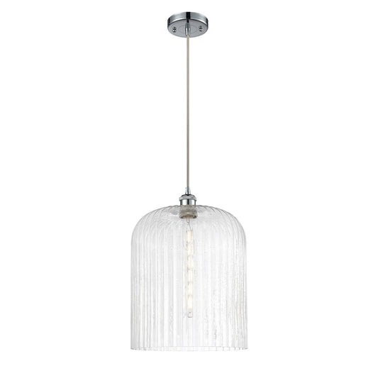Innovations Bridal Veil 5in 1-Light Mini Pendant | Art Nouveau Polished Chrome and Seedy Glass | Kitchen Island & Dining | Model 516-1P-PC-G559-12SDY