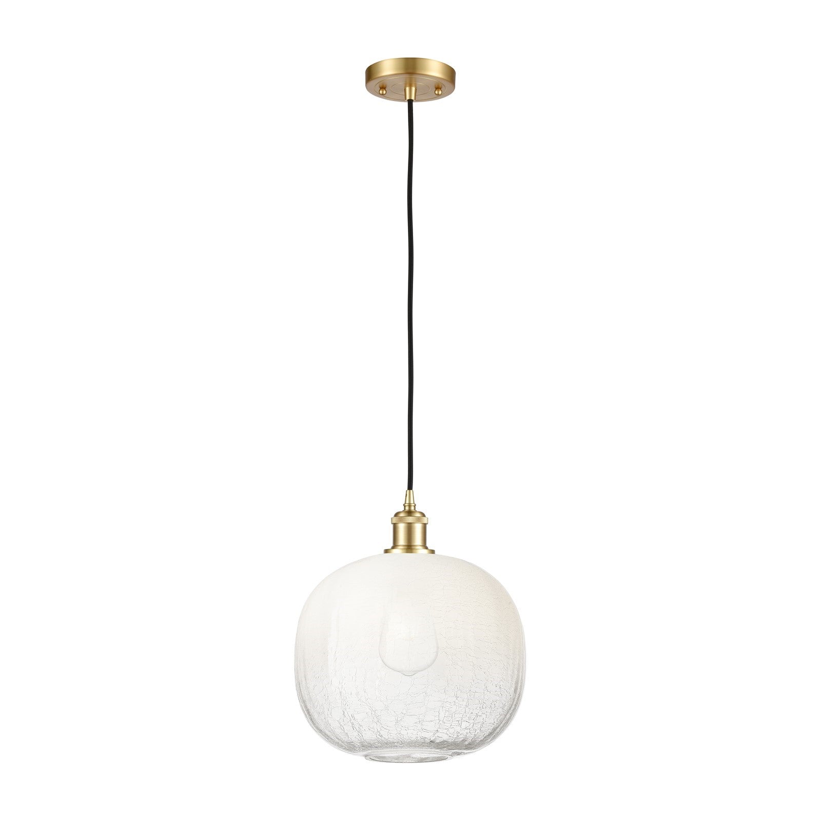 Innovations Brookhaven Sphere 10in 1-Light Mini Pendant | Industrial Satin Gold and Opal Glass | Kitchen Island & Dining | Model 516-1P-SG-G481-10OP