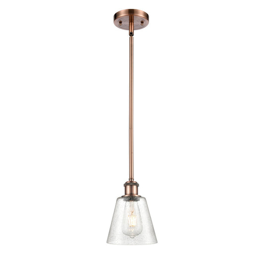 Innovations Caton 6in 1-Light Mini Pendant | Industrial Antique Copper and Frosted Glass | Kitchen Island & Dining Room | Model 516-1S-AC-G454