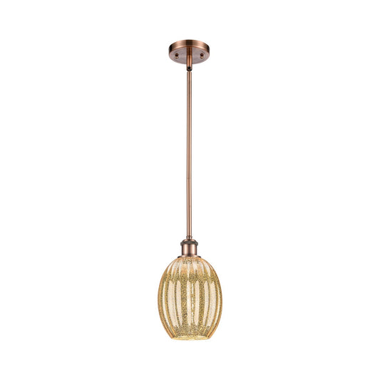Innovations Preston Bulb 6in 1-Light Mini Pendant | Industrial Antique Copper and Mercury Glass | Kitchen Island & Dining | Model 516-1S-AC-G459-6ME