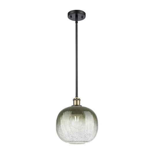 Innovations Brookhaven Sphere 10.5in 1-Light Mini Pendant | Industrial Black Antique Brass and Slate Glass | Kitchen | Model 516-1S-BAB-G481-10SL