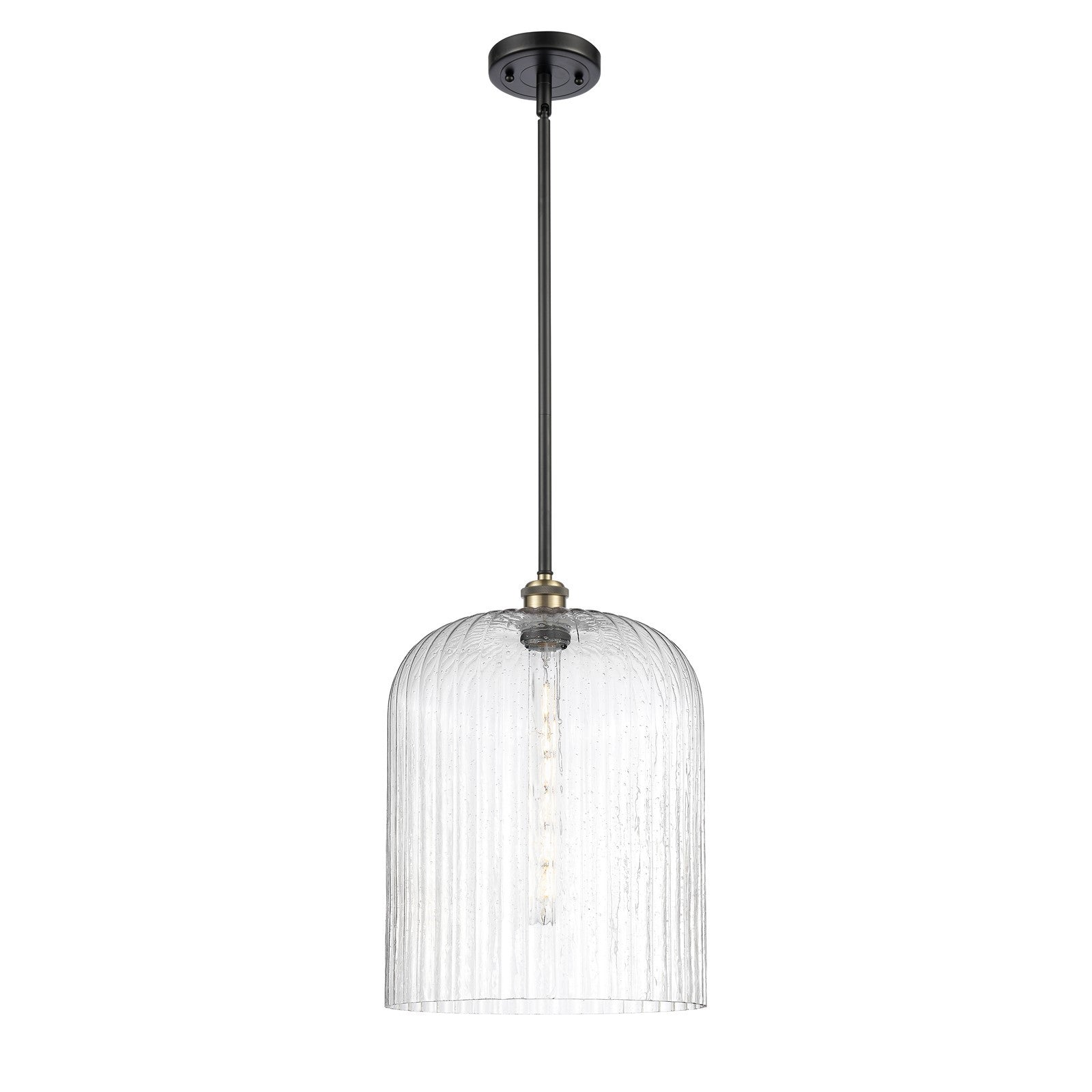 Innovations Bridal Veil 5in 1-Light Mini Pendant | Art Nouveau Black Antique Brass and Seedy Glass | Kitchen Island | Model 516-1S-BAB-G559-12SDY