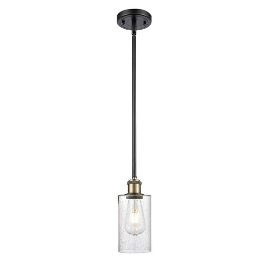 Innovations Clymer 4in 1-Light Mini Pendant | Art Nouveau Black Antique Brass and Seedy Glass | Kitchen Island & Dining Room | Model 516-1S-BAB-G804