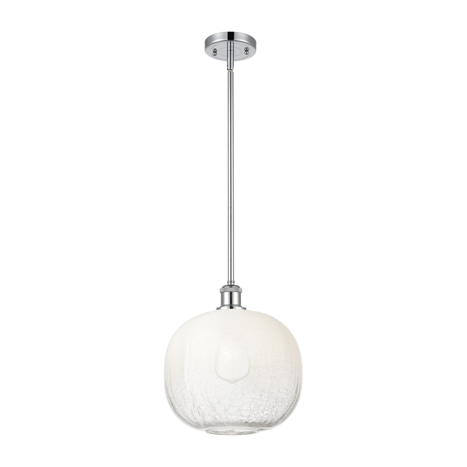 Innovations Brookhaven Sphere 10in 1-Light Mini Pendant | Industrial Polished Chrome and Opal Glass | Kitchen Island | Model 516-1S-PC-G481-10OP