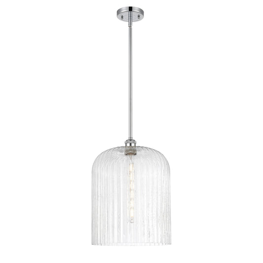 Innovations Bridal Veil 5in 1-Light Mini Pendant | Art Nouveau Polished Chrome and Seedy Glass | Kitchen Island & Dining | Model 516-1S-PC-G559-12SDY