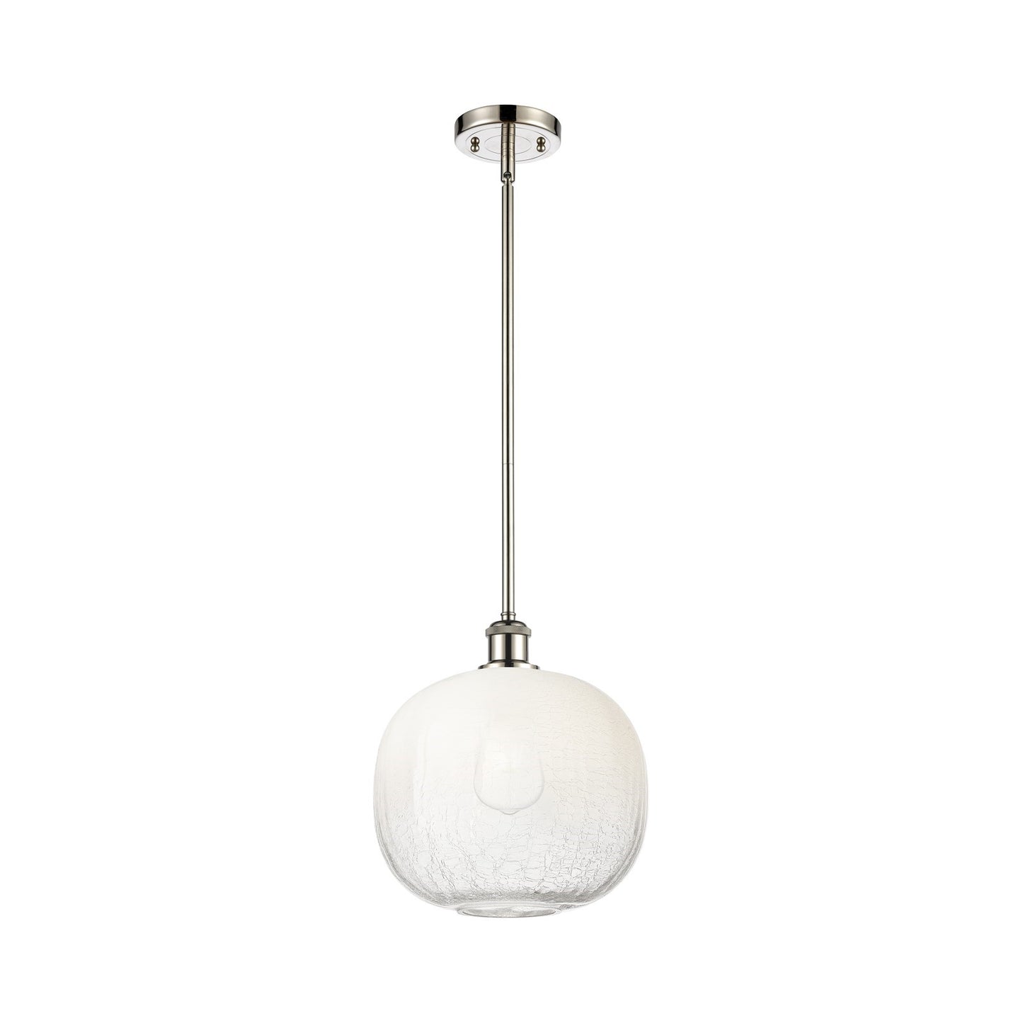 Innovations Brookhaven Sphere 10.5in 1-Light Mini Pendant | Industrial Polished Nickel and Opal Glass | Kitchen Island | Model 516-1S-PN-G481-10OP