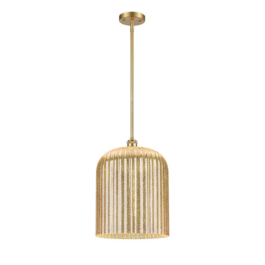 Innovations Bridal Veil 5in 1-Light Mini Pendant | Art Nouveau Satin Gold and Mercury Glass | Kitchen Island & Dining | Model 516-1S-SG-G559-12ME