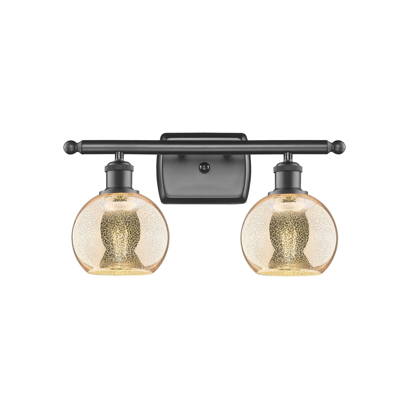 Innovations Athens 16in 2-Light Bath Vanity | Industrial Oil Rubbed Bronze and Mercury Glass | Bathroom & Powder Room | Model 516-2W-OB-G128-6