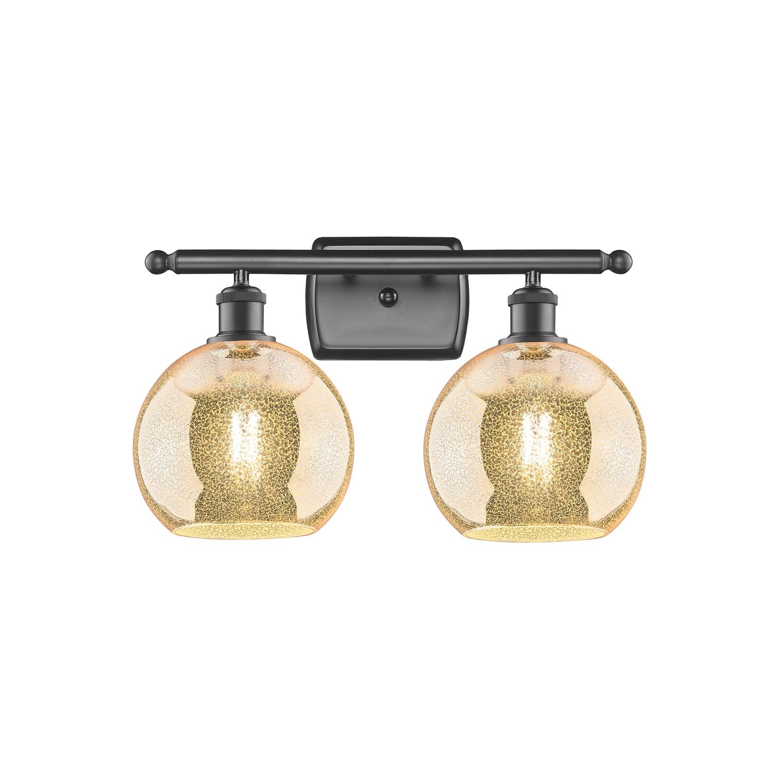 Innovations Athens 18in 2-Light Bath Vanity | Industrial Oil Rubbed Bronze and Mercury Glass | Bathroom & Powder Room | Model 516-2W-OB-G128-8
