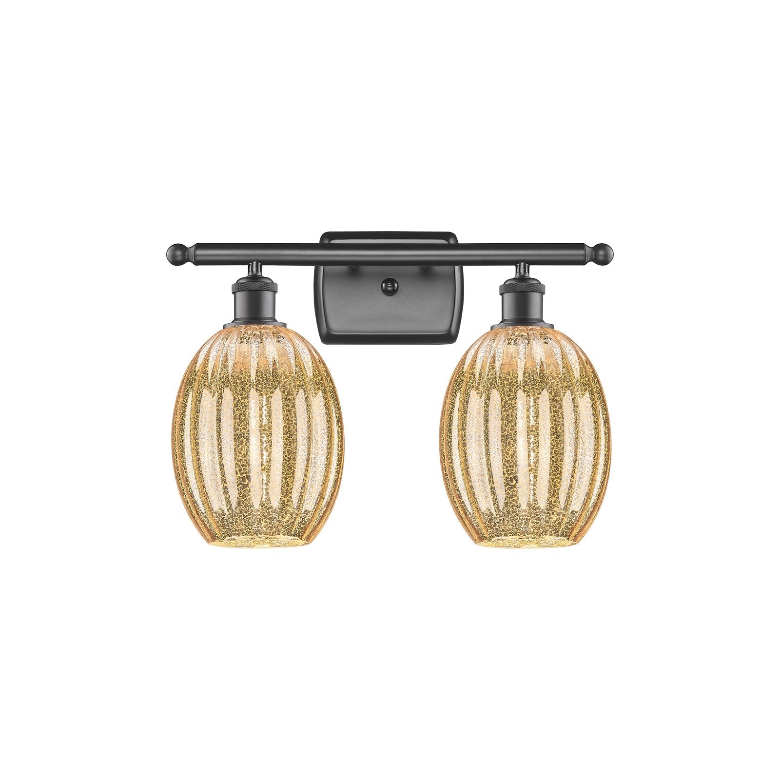 Innovations Preston Bulb 16.25in 2-Light Bath Vanity Light | Industrial Oil Rubbed Bronze and Mercury Glass | Bathroom | Model 516-2W-OB-G459-6ME
