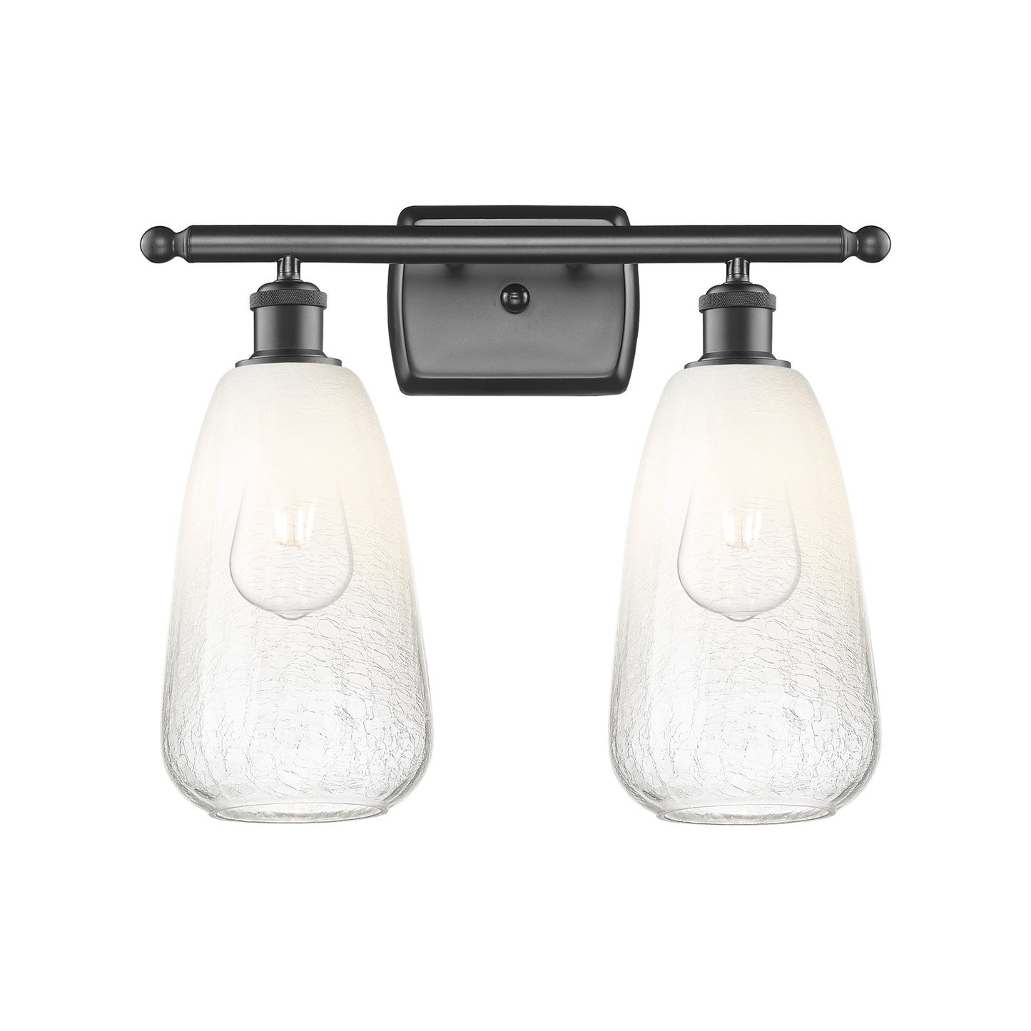 Innovations Brookhaven Almond 16in 2-Light Bath Vanity | Industrial Oil Rubbed Bronze and Opal Glass | Bathroom & Powder | Model 516-2W-OB-G480-6OP