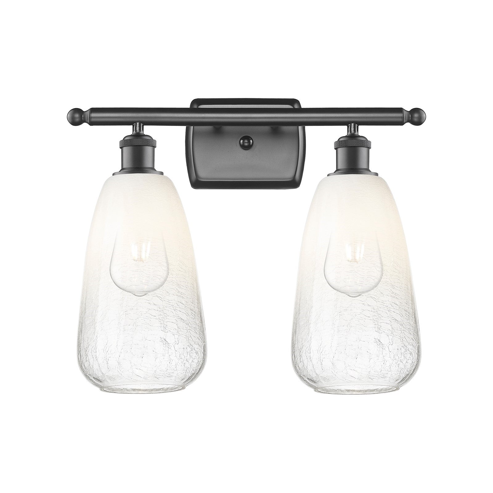 Innovations Brookhaven Almond 16in 2-Light Bath Vanity | Industrial Oil Rubbed Bronze and Opal Glass | Bathroom & Powder | Model 516-2W-OB-G480-6OP