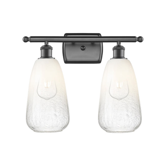 Innovations Brookhaven Almond 16in 2-Light Bath Vanity | Industrial Oil Rubbed Bronze and Opal Glass | Bathroom & Powder | Model 516-2W-OB-G480-6OP
