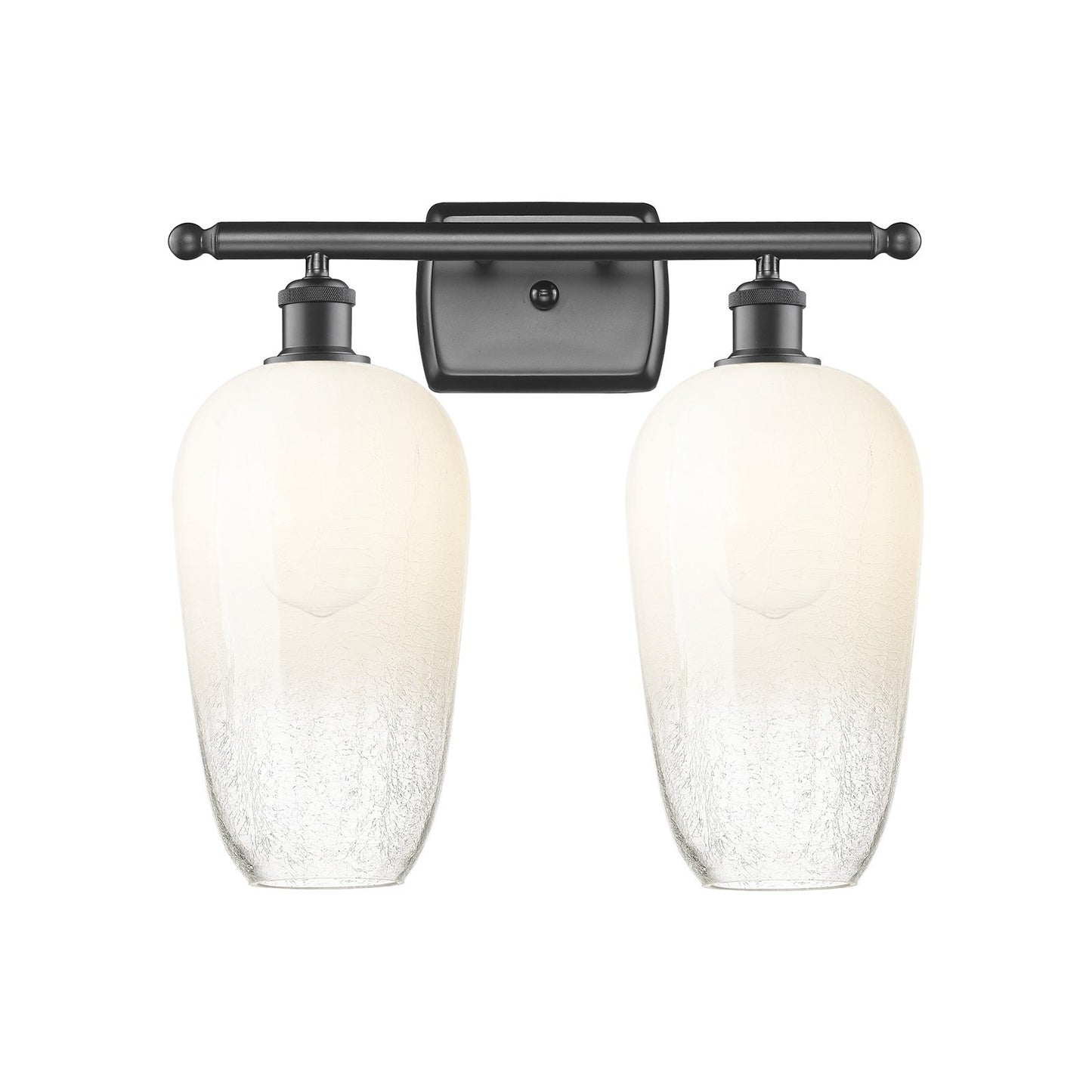 Innovations Brookhaven Flute 17in 2-Light Bath Vanity Light | Industrial Oil Rubbed Bronze and Opal Glass | Bathroom | Model 516-2W-OB-G484-7OP