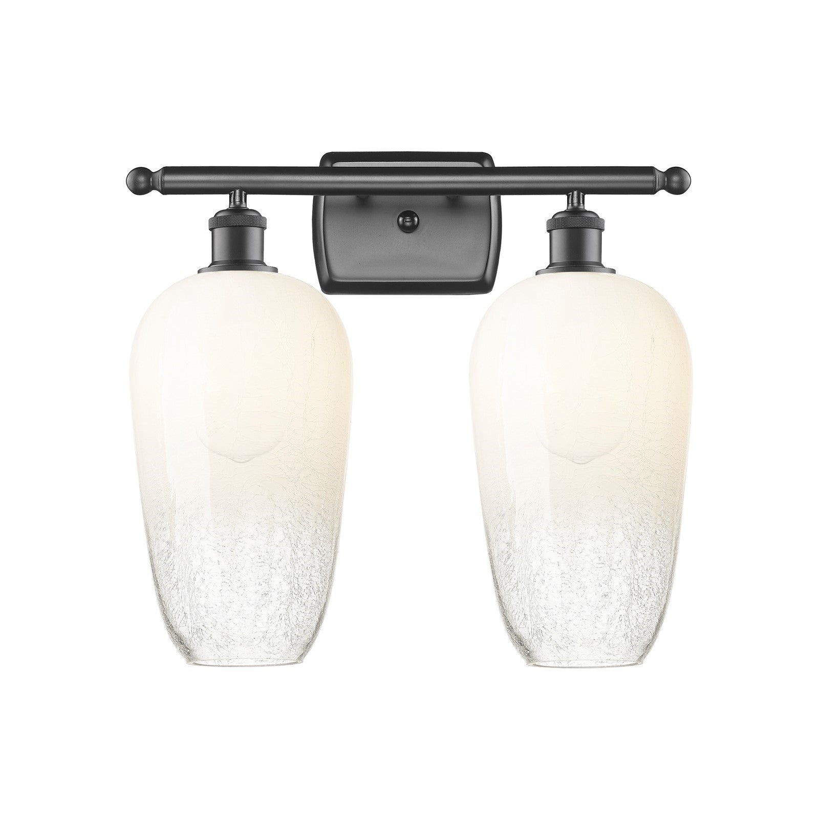Innovations Brookhaven Flute 17in 2-Light Bath Vanity Light | Industrial Oil Rubbed Bronze and Opal Glass | Bathroom | Model 516-2W-OB-G484-7OP