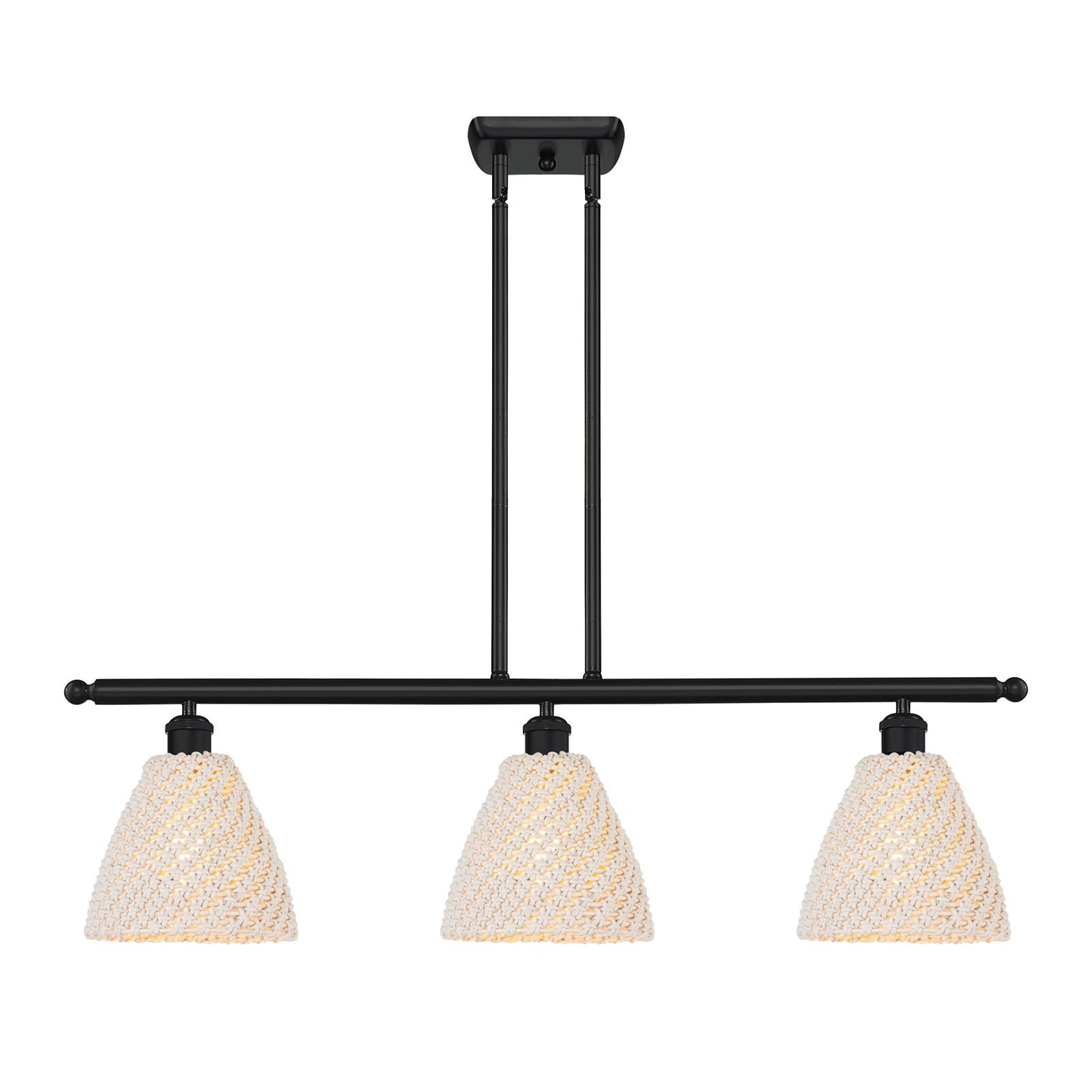 Innovations Bristol Natural 3Lt 36" Island Lt, Matte Blk