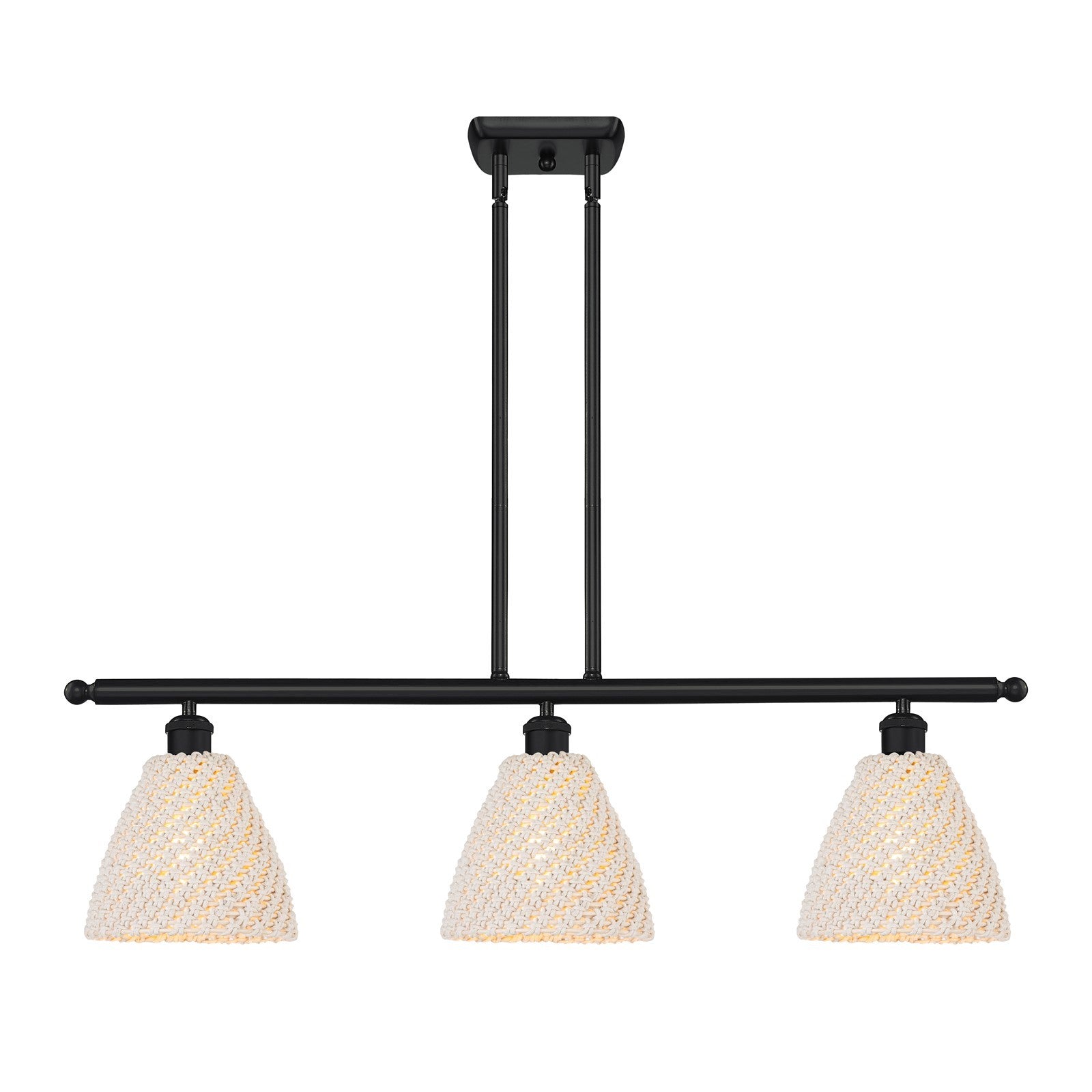 Innovations Bristol Natural 3Lt 36" Island Lt, Matte Blk