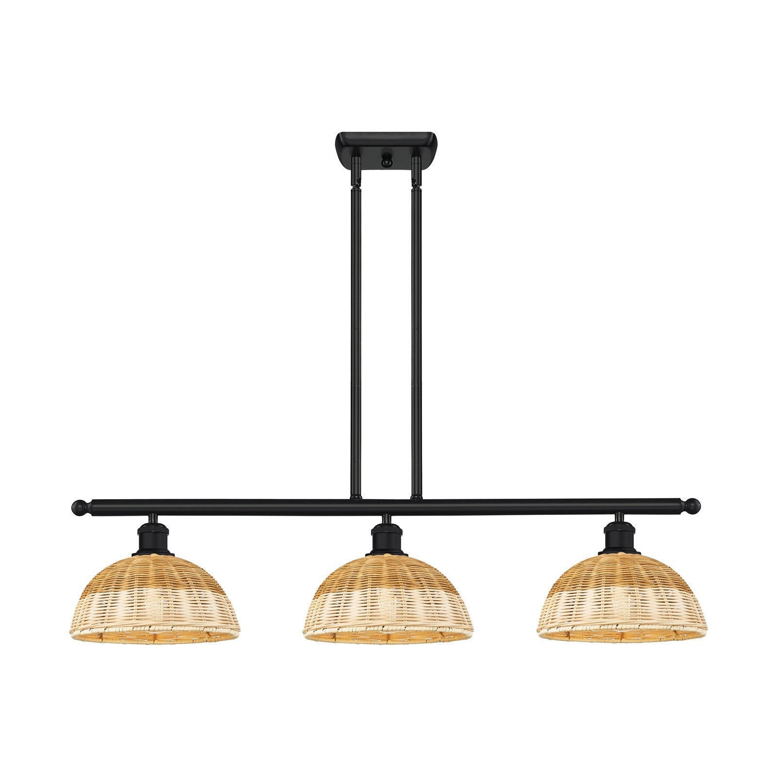 Innovations Bristol Natural II 3Lt 36" Island, Matte Blk