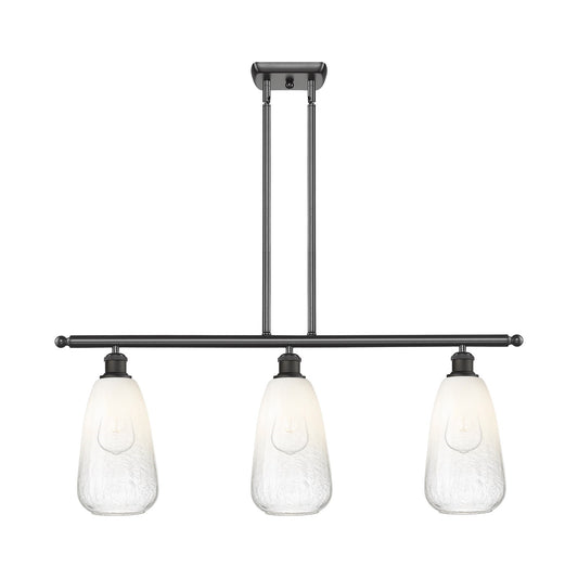 Innovations Brookhaven Almond 36in 3-Light Island Light | Industrial Oil Rubbed Bronze Steel and Opal Glass | Kitchen Island | Model 516-3I-OB-G480-6OP