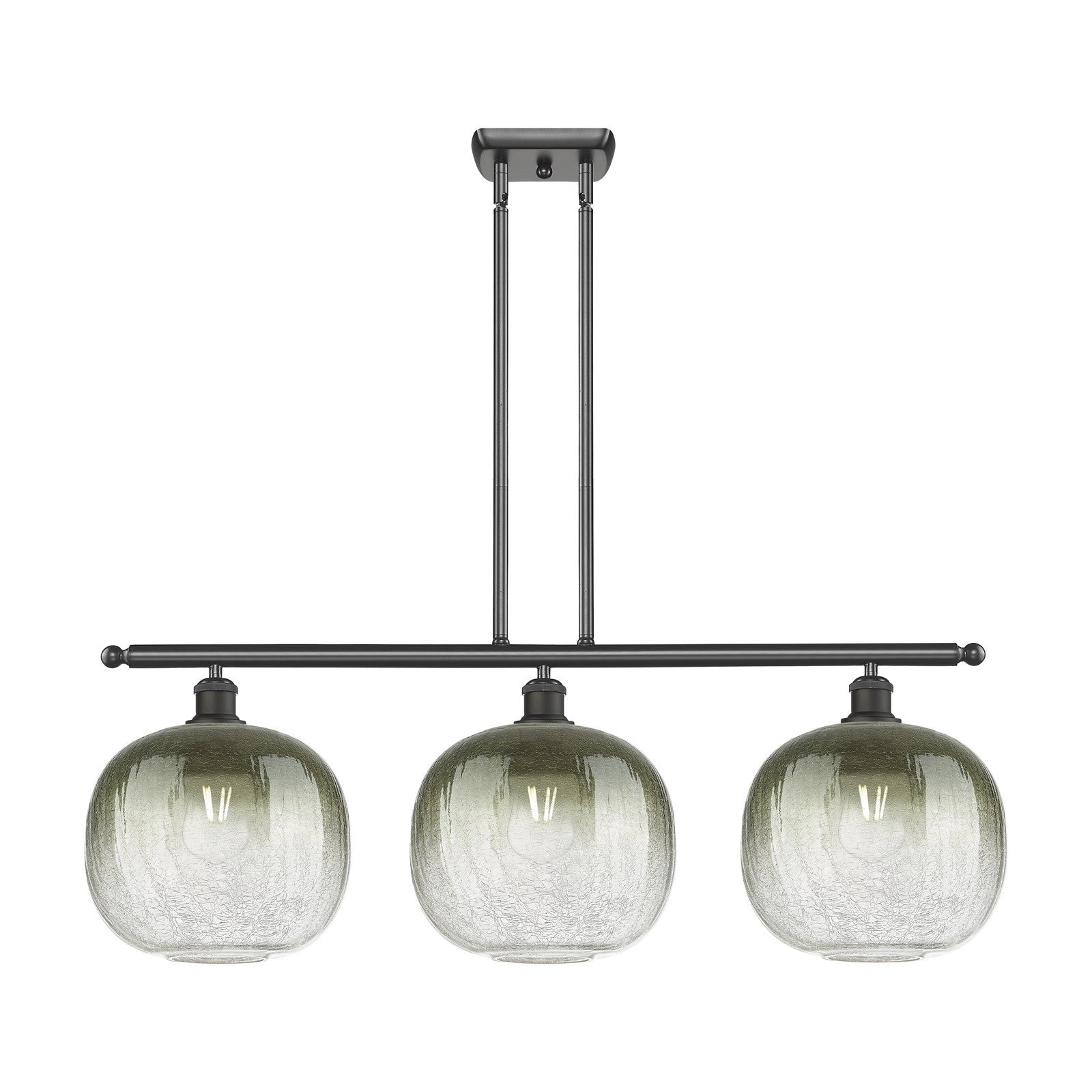 Innovations Brookhaven Sphere 37in 3-Light Island Light | Industrial Oil Rubbed Bronze Steel and Slate Glass | Kitchen Island | Model 516-3I-OB-G481-10SL
