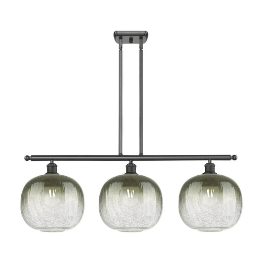 Innovations Brookhaven Sphere 37in 3-Light Island Light | Industrial Oil Rubbed Bronze Steel and Slate Glass | Kitchen Island | Model 516-3I-OB-G481-10SL