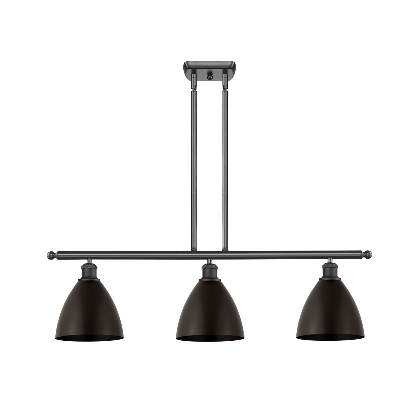 Innovations Bristol 36in 3-Light Island Light | Industrial Farmhouse Oil Rubbed Bronze Steel and Cast Brass with Oil | Model 516-3I-OB-MBD-75-OB-LED