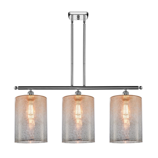 Innovations Cobbleskill 36in 3-Light Island Light | Art Nouveau Polished Chrome and Mercury Glass | Kitchen Island & Dining Room | Model 516-3I-PC-G116-L