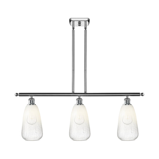 Innovations Brookhaven Almond 36in 3-Light Island Light | Industrial Polished Chrome Steel and Opal Glass | Kitchen Island & | Model 516-3I-PC-G480-6OP