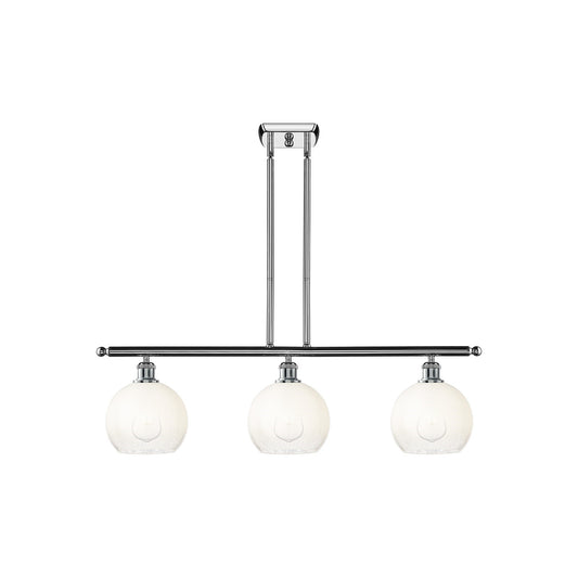 Innovations Brookhaven Globe 36in 3-Light Island Light | Industrial Polished Chrome and Opal Glass | Kitchen Island | 36 x | Model 516-3I-PC-G483-8OP