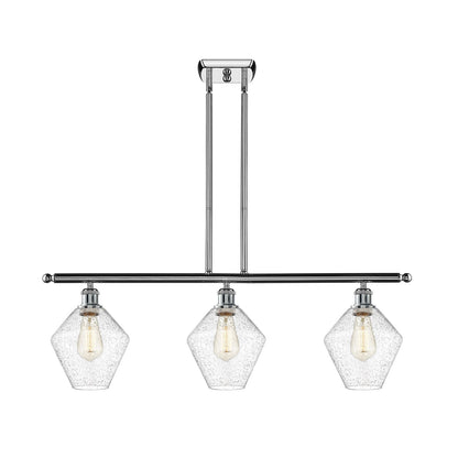 Innovations Ballston Cindyrella 36in 3-Light Island Pendant | Nautical Transitional Polished Chrome and Seedy Glass | Kitchen | Model 516-3I-PC-G654-8