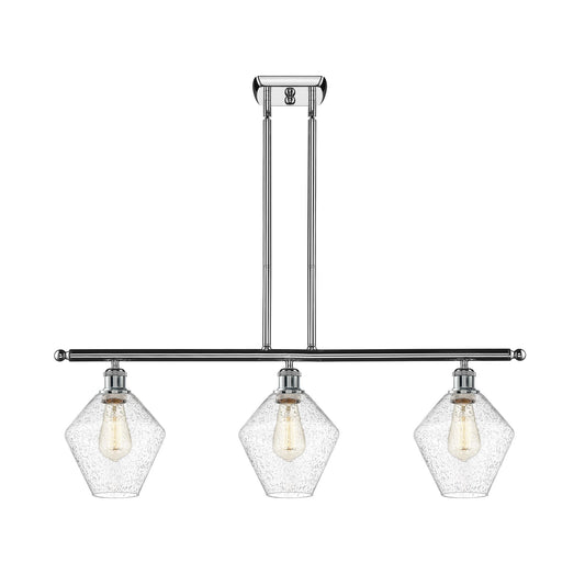 Innovations Ballston Cindyrella 36in 3-Light Island Pendant | Nautical Transitional Polished Chrome and Seedy Glass | Kitchen | Model 516-3I-PC-G654-8