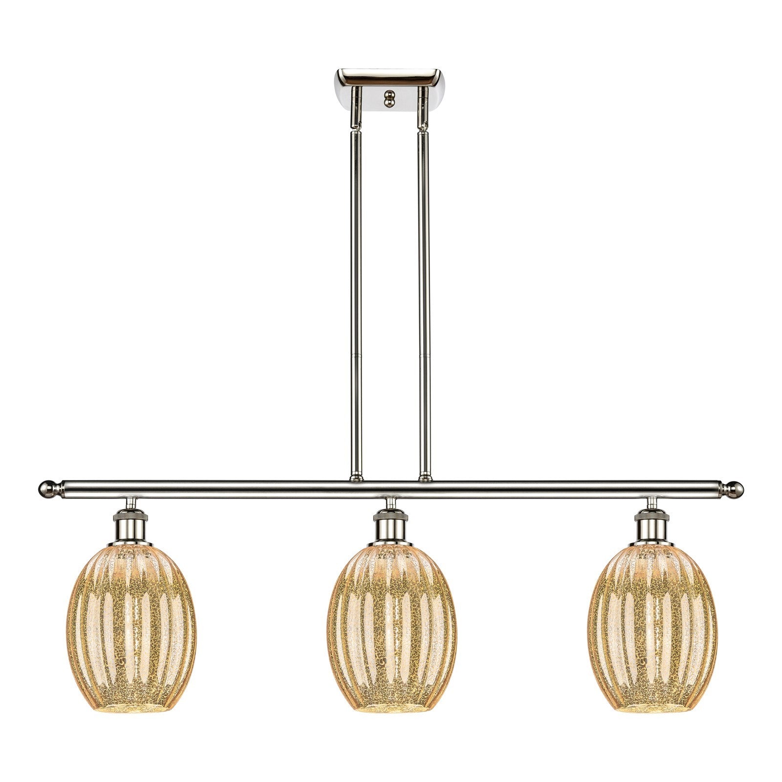 Innovations Preston Bulb 3Lt 36" Island, Polished Nickel