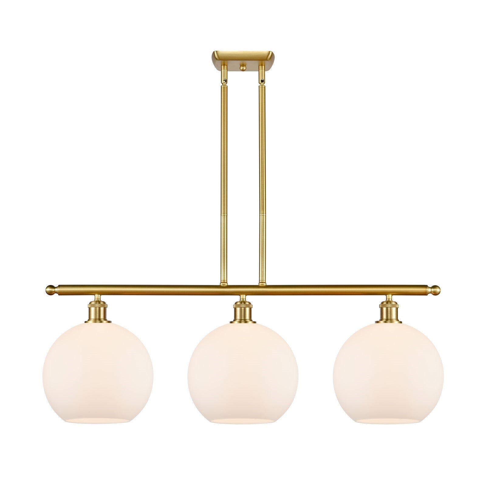 Innovations Athens 3Lt 36.5" Island Lt, Satin, Satin Gold