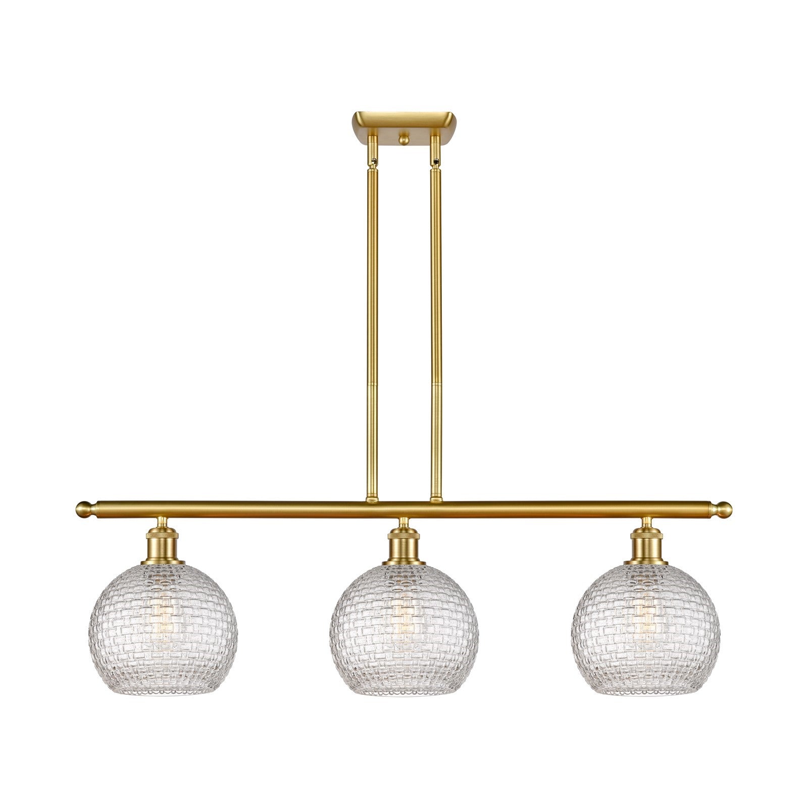 Innovations Athens 3Lt 36" Island Lt, Satin, Satin Gold