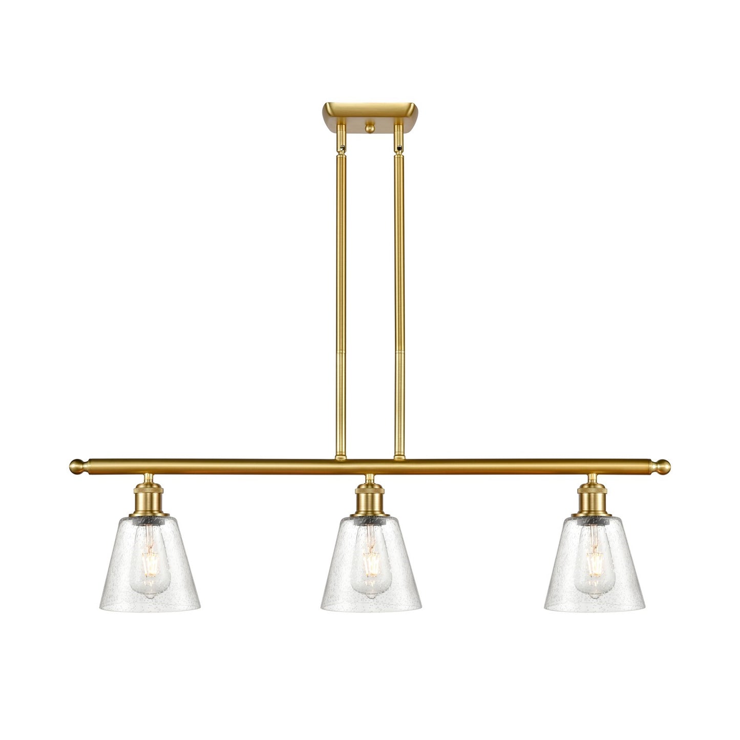 Innovations Caton 3Lt 36" Island Lt, Satin, Satin Gold