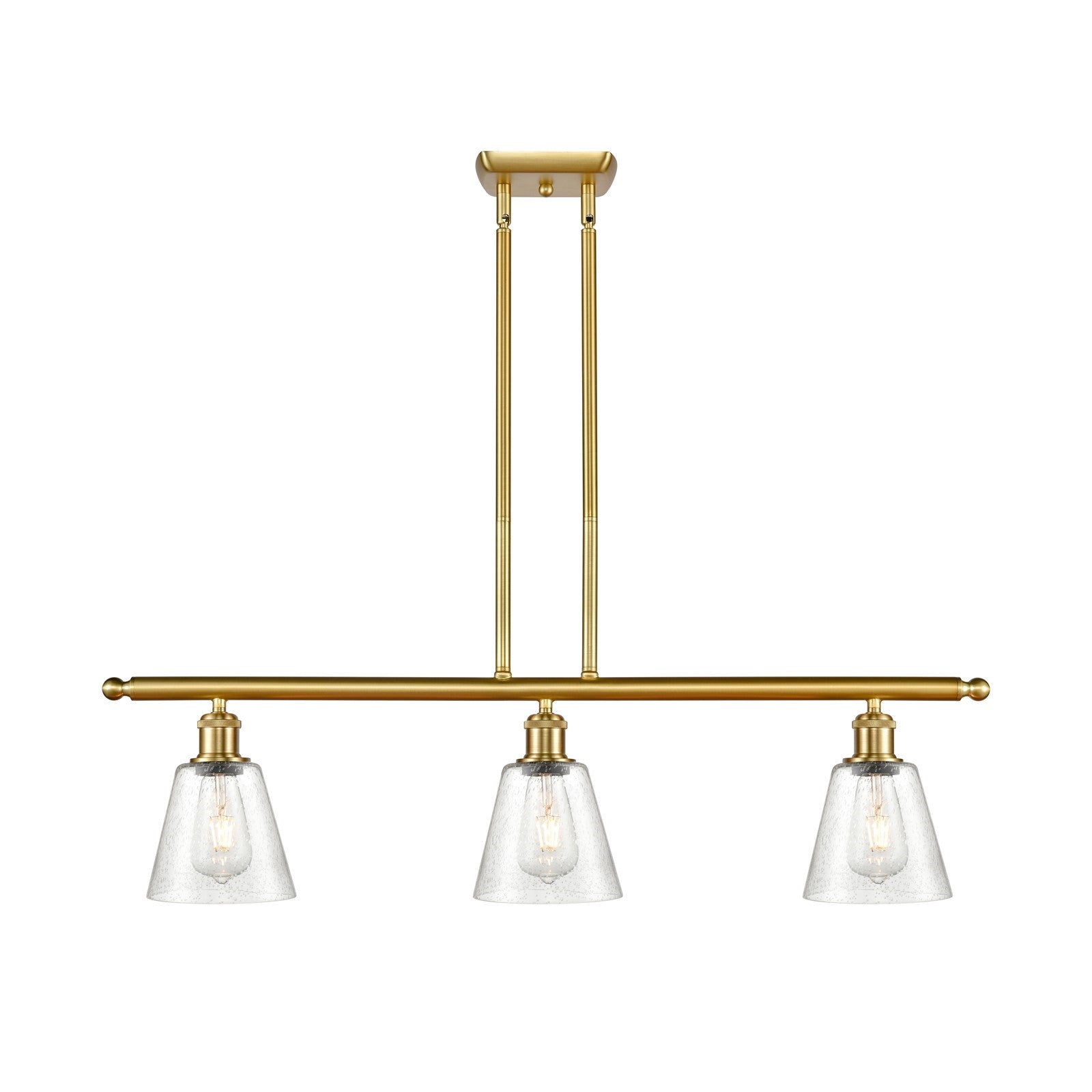 Innovations Caton 3Lt 36" Island Lt, Satin, Satin Gold