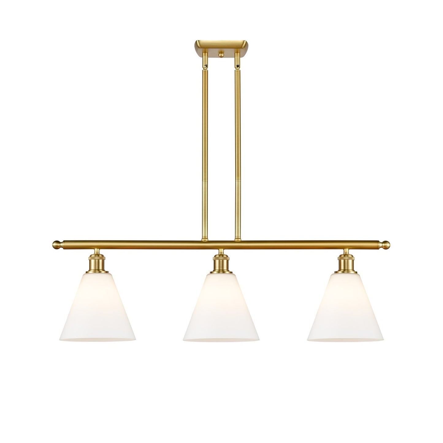 Innovations Berkshire Glass 3Lt 36" Island, Satin Gold