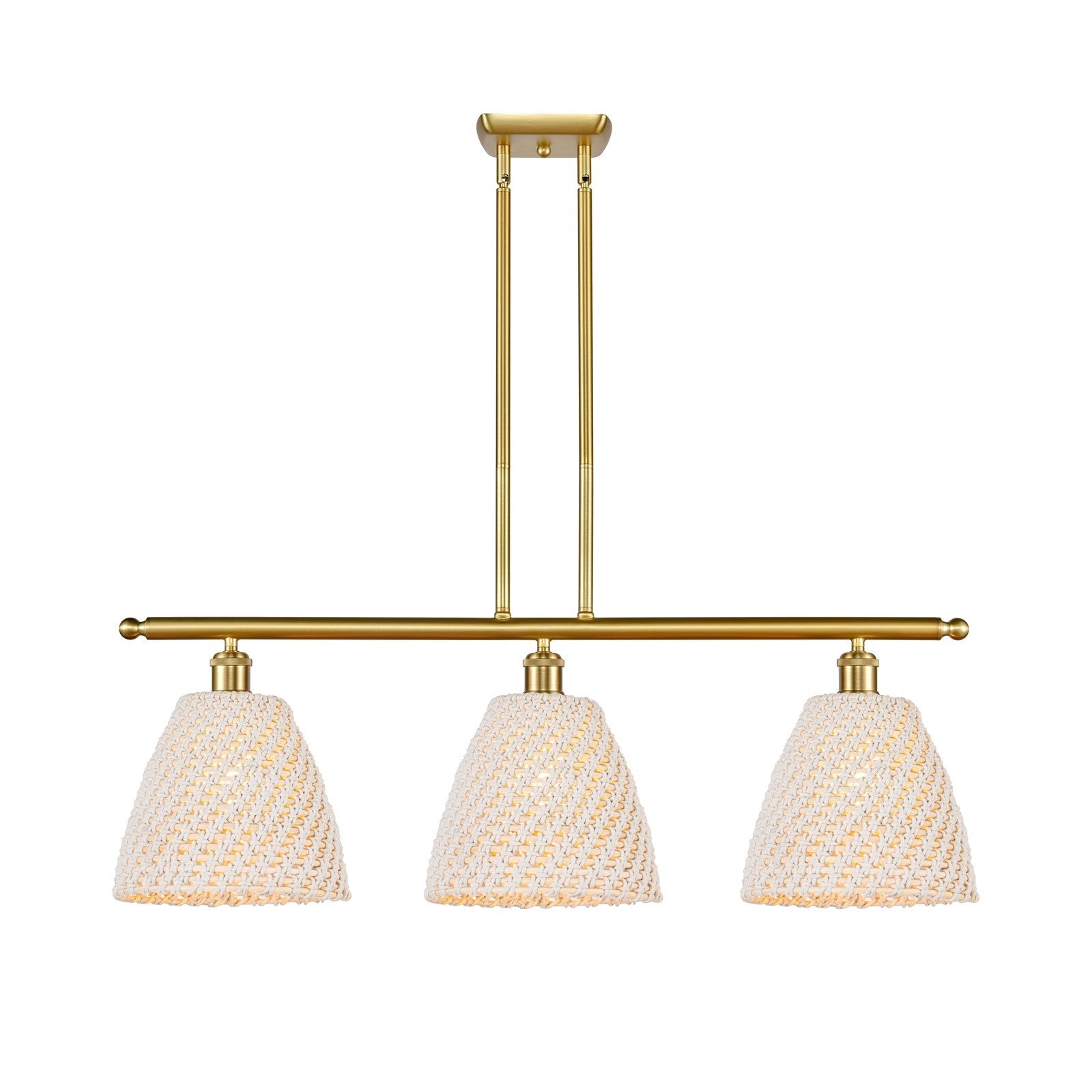Innovations Bristol Natural 3Lt 36" Island Lt, Satin Gold