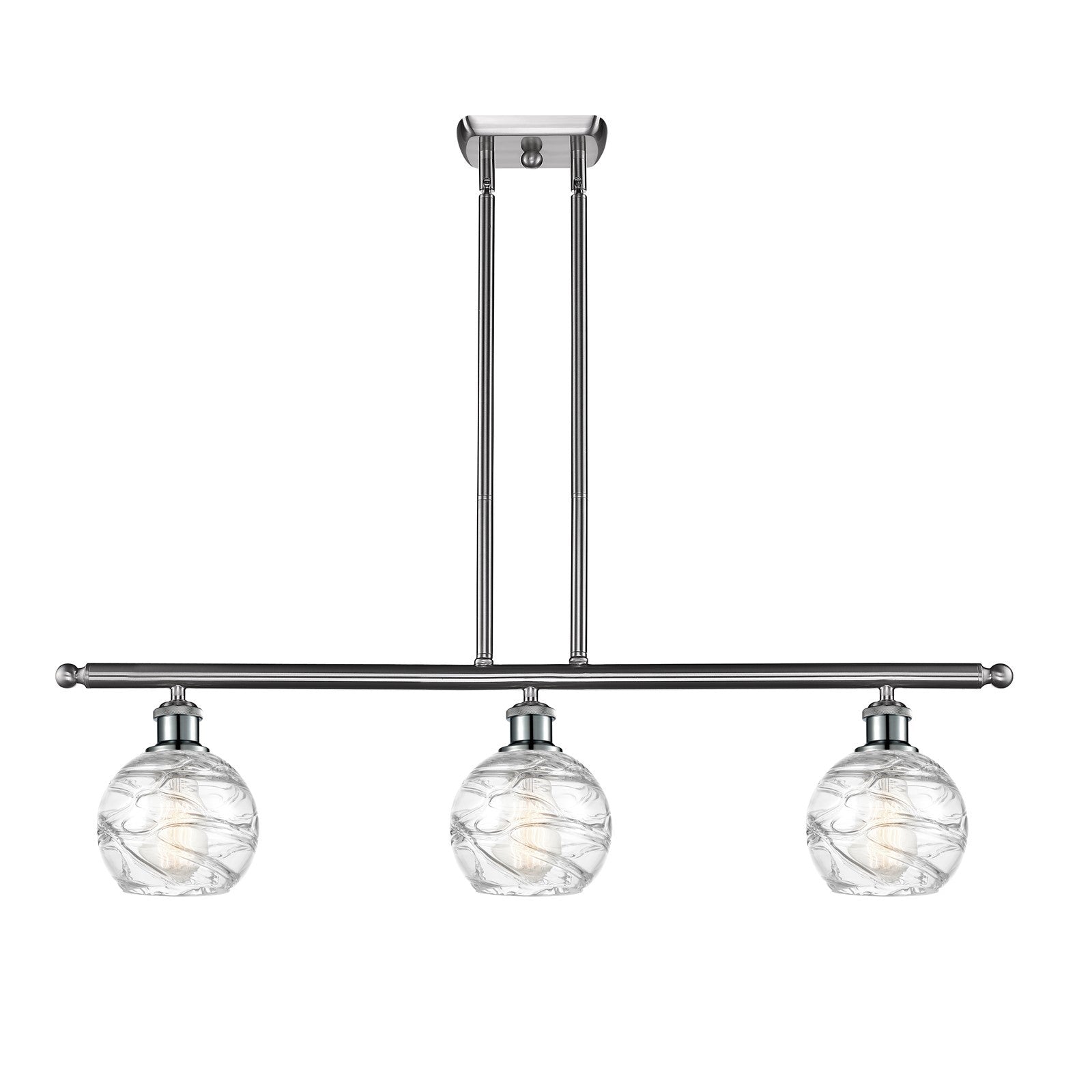 Innovations Athens Deco Swirl 3Lt, Brushed Satin Nickel