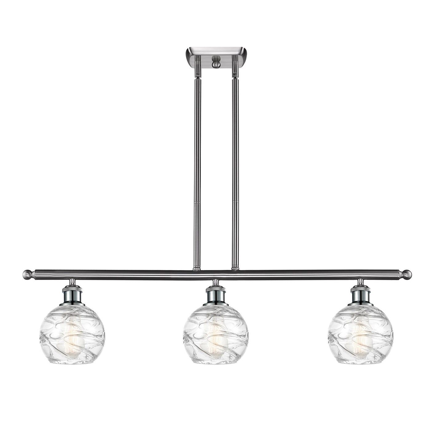 Innovations Athens Deco Swirl 3Lt, Brushed Satin Nickel