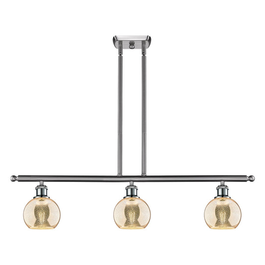 Innovations Athens 3Lt 36" Island Lt, Brushed Satin Nickel